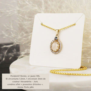 Pendentif Renée - Or jaune 10K