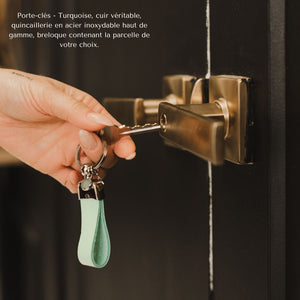 Porte-clé J'allume une étoile - Turquoise